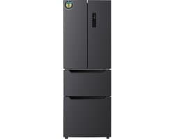 Exquisit FD436-040DGD French Door – 320 L – Koel-vriescombinatie – 39 dB – 63,5 cm breed – Metal Dark Grey