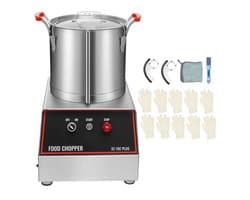 Groente- en fruitsnijder - Elektrische Horeca Multisnijder - 1400 W - 17,62 L Capaciteit - RVS Behuizing - Bediening met Drukknoppen
