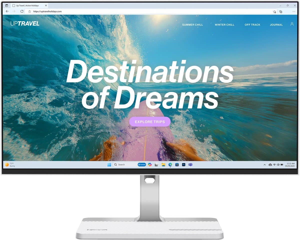 Lenovo L24D-4C computer monitor 60,5 cm (23.8") 1920 x 1080 Pixels Full HD LCD Grijs — afbeelding 1
