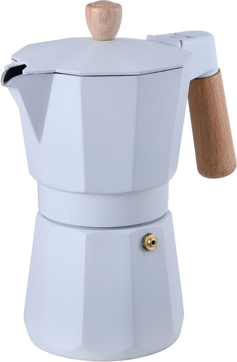 Italiaanse Koffiepot Bergner NATURALLY BG Hout Aluminium — afbeelding 1