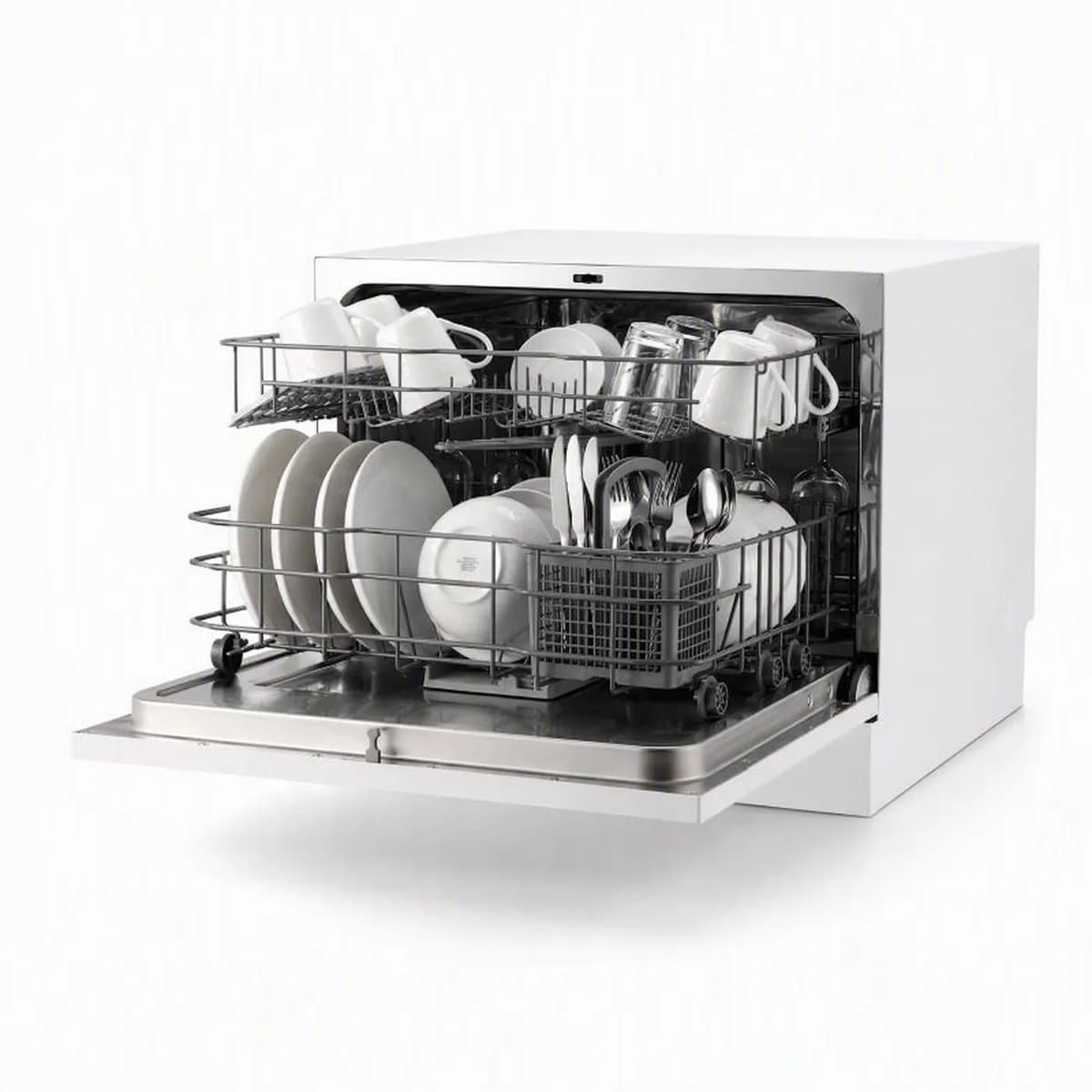Tafelmodel Vaatwasser 6 Couverts – 8 Programma’s – 30 Min Snelprogramma – 24 U Startuitstel – 70°C Reiniging — afbeelding 1