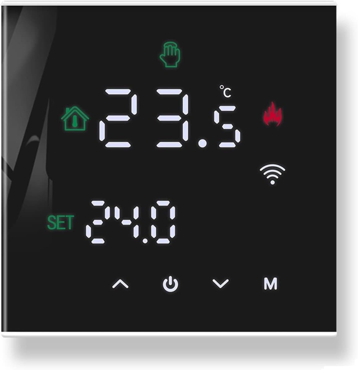 Slimme Thermostaat - Vloerregelaar - Comfort Verwarmen - App Afstandsbediening - 86x86 mm - Wit — afbeelding 1