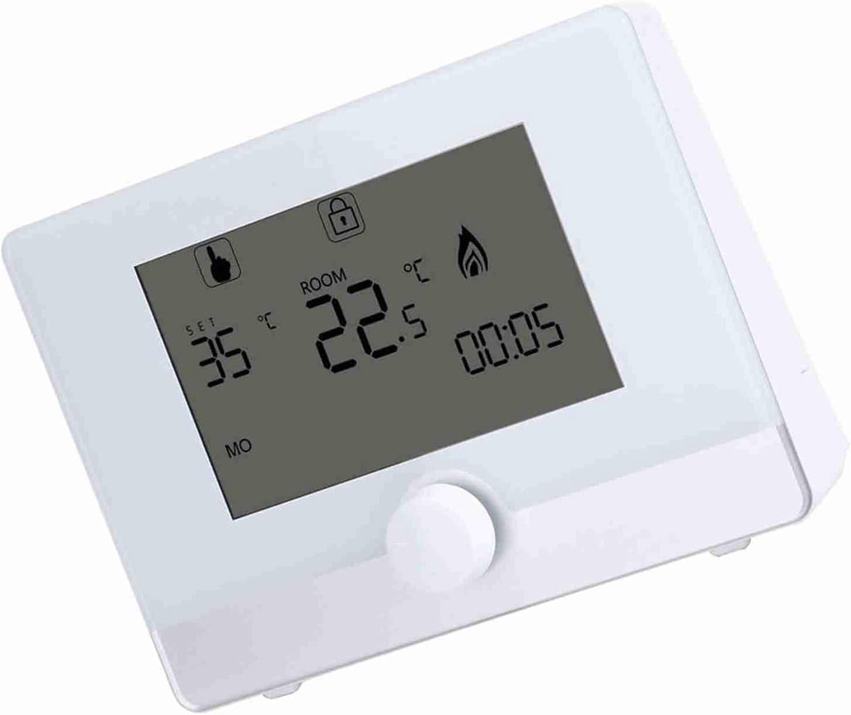 Draadloze Programmeerbare Digitale Thermostaat met Groot LCD Scherm voor CV Ketel Verwarming — afbeelding 1