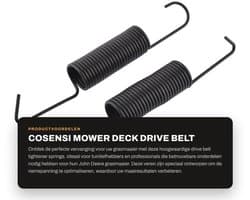 Drive Riem Vervanging - Maaier Dek Riem - Drive Belt Tightener - Geschikt voor John Deere - Totale lengte 6,5 inch - Buitendiameter 2,4 cm - Maaieronderdeel
