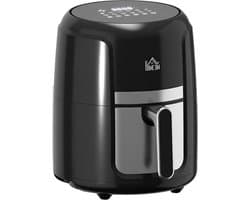 HOMCOM Airfryer - Staal - 34,2 x 25,6 x 31,8 cm - Zwart