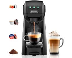 Koffiezetapparaat - Eenkopsmachine - Thuis Koffie Maken - 4-in-1 Systeem - 082 L Reservoir - Zwart