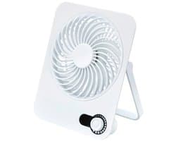 TRONIC® Mini-ventilator 17,5 cm - Werkt op accu - Windkracht: 0-100% - Afmetingen: 14 x 3,7 x 17,5 cm