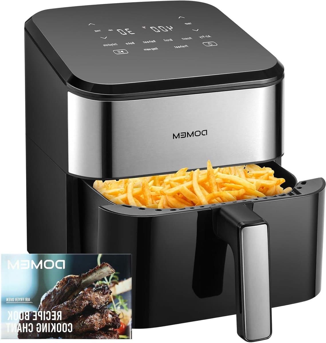Heteluchtfriteuse Oven - Airfryer Maaltijdkoker - Gezond Koken - 8-in-1 Multifunctioneel - 62 Liter - Zwart — afbeelding 1