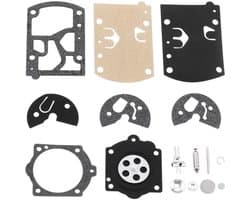 Carburettorkit 1 Set - Compatibel met Walbro/Husqvarna - Kunststof/Papier/IJzer - Flexibel Membraan - Grasmaaier/Kettingzaag - Carburateurkit