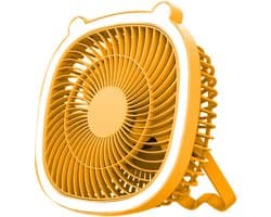 Oplaadbare campingventilator met led-lantaarn – draagbare ventilator voor tenten en buiten