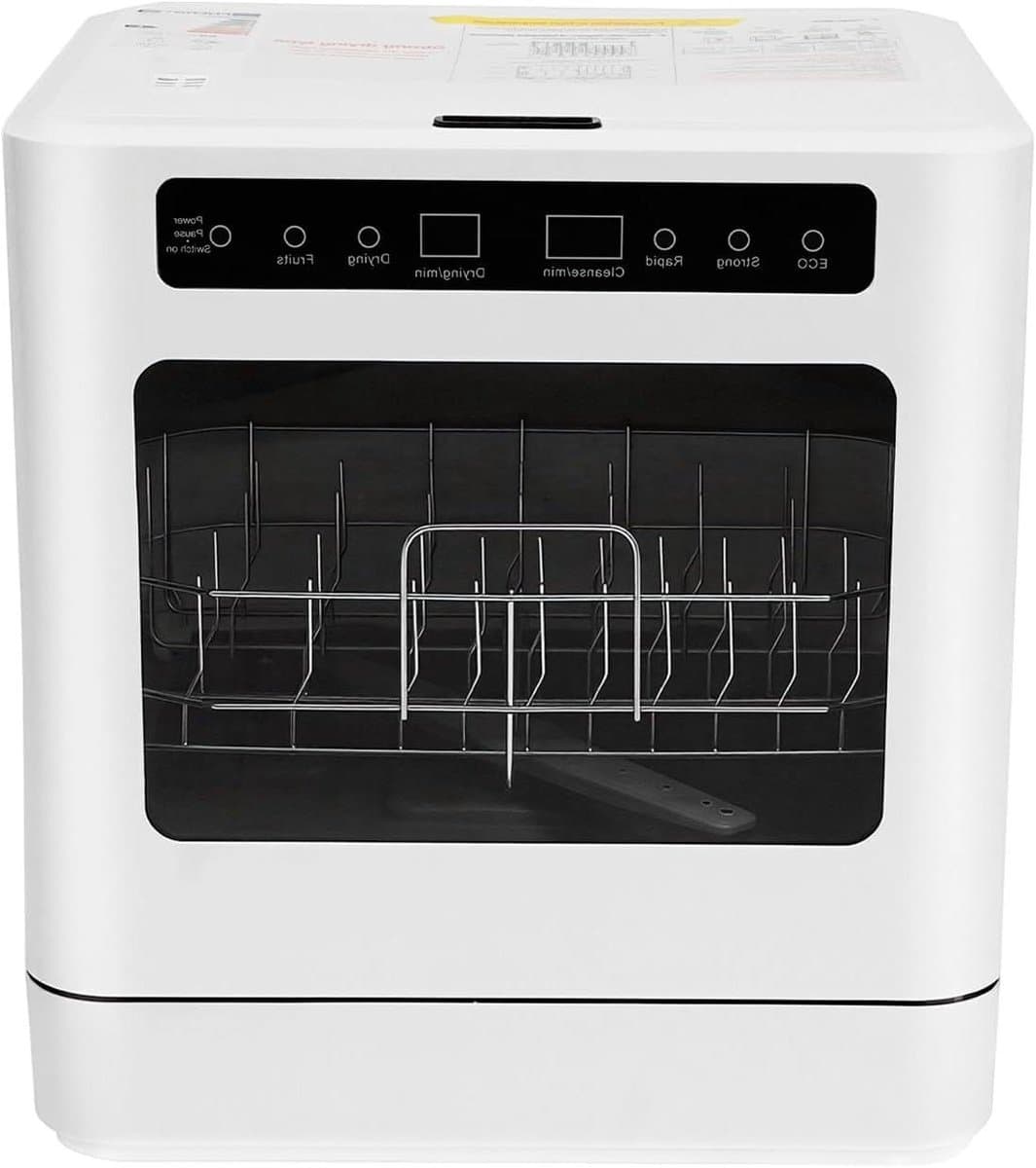 Tafelvaatwasser - Mini vaatwasser - Keuken schoonmaken - Vier reinigingsprogramma's - 6-8 borden - Wit — afbeelding 1