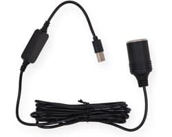 SnelShoppen - USB Poort naar 12V Auto Sigarettenaansteker Adapter Kabel voor Dashcam, GPS, Compact en Duurzaam, Ideaal voor Reizen