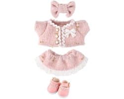 Poppenkledingset, stijlvolle kawaii-outfitset, luxe moderne rok met accessoires, geschikt voor aankleedpoppen