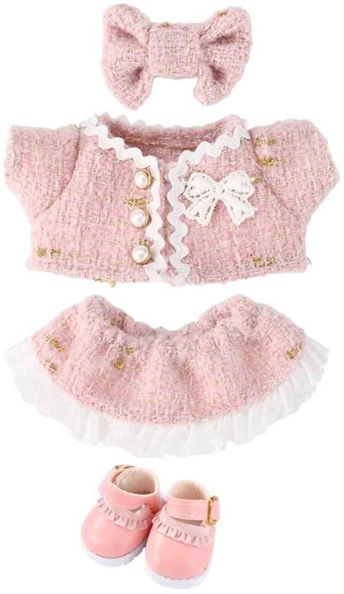 Poppenkledingset, stijlvolle kawaii-outfitset, luxe moderne rok met accessoires, geschikt voor aankleedpoppen — afbeelding 1