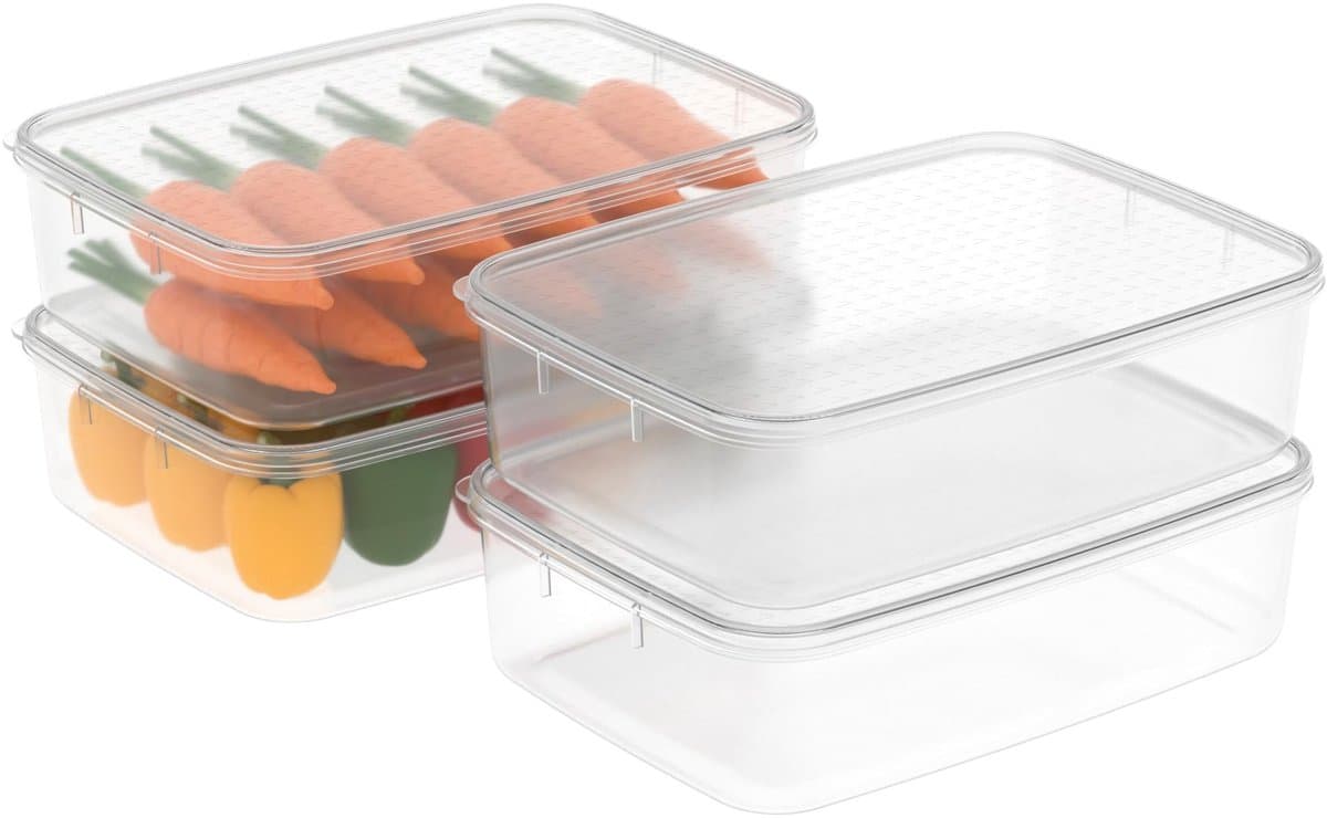 Omgoods - Set van 4 Voedselopslagdozen, 3.5L voor Magnetron en Vriezer — afbeelding 1