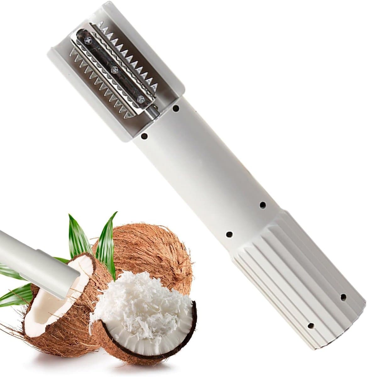 Fruitraspapparaat - Keukenrasp Groenten - Voedselbereiding Vereenvoudigen - Draadloos Automatisch - 24.5 cm - Romig — afbeelding 1