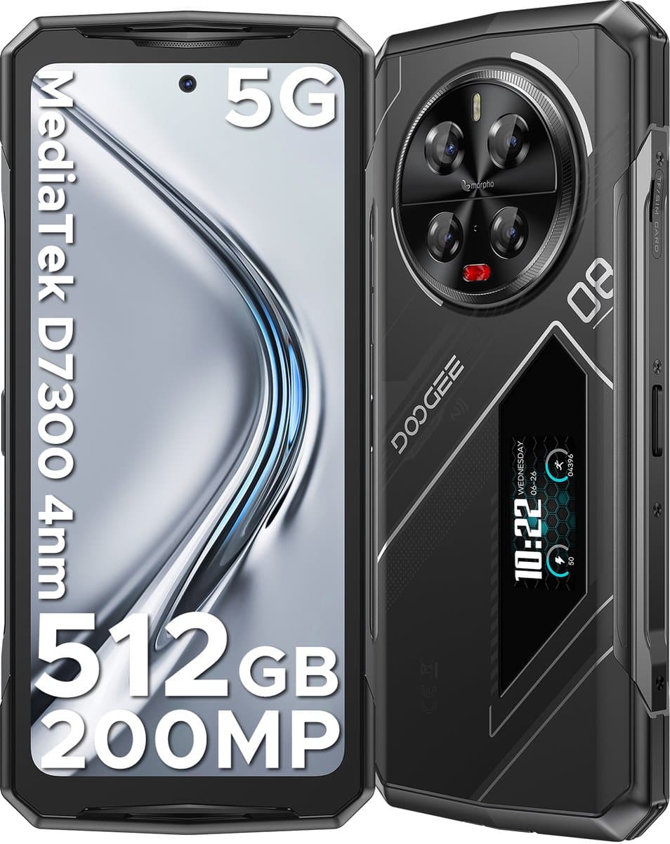 DOOGEE V40 Pro 5G-Outdoor Smartphone-Robuuste Smartphone- Dimensity 7300 -36 GB RAM+ 512 GB ROM-Android 14 - 8680 mAh/33 W-6,78 inch FHD+ 120 Hz-Zilver-IP68 Water Stofbestendig- 200 MP + 32 MP camera-NFC-GPS-Zilver — afbeelding 1