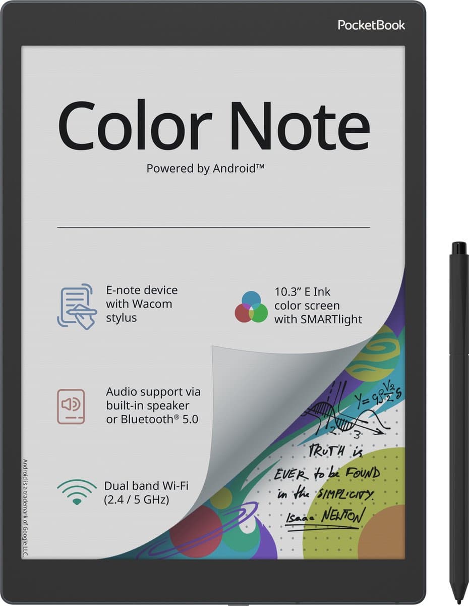 PocketBook Color Note e-note – 10.3 inch E Ink Kaleido 3 kleurenscherm – 32 GB – met stylus – Stormy Sea — afbeelding 1