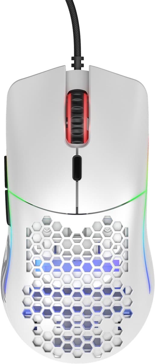 Glorious PC Gaming Race Model O (regular) - Muis voor gaming - Optisch - 6 knoppen - 12 000 dpi - Mat wit — afbeelding 1