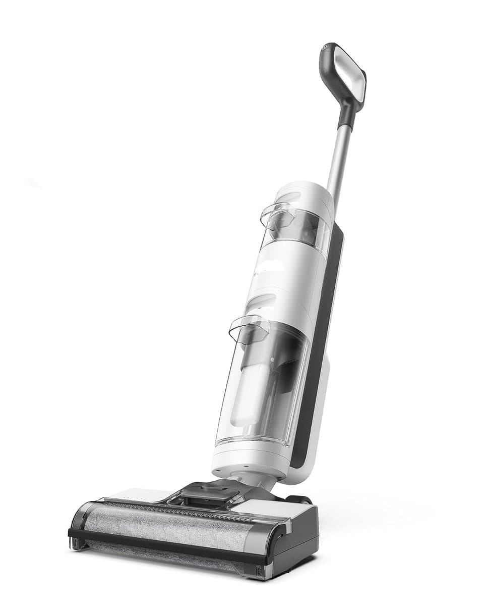 Steelstofzuiger Draadloos - Steelstofzuiger - Stofzuiger - Steelstofzuiger Snoerloos - LCD - 18V - Li-ion-accu - Wit - Krachtige Zuigkracht - Nat-droogzuiger — afbeelding 1