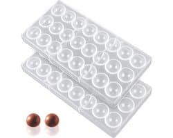 Bonbonvorm polycarbonaat - transparante set van 2 - voor zelfgemaakte chocoladebonbons