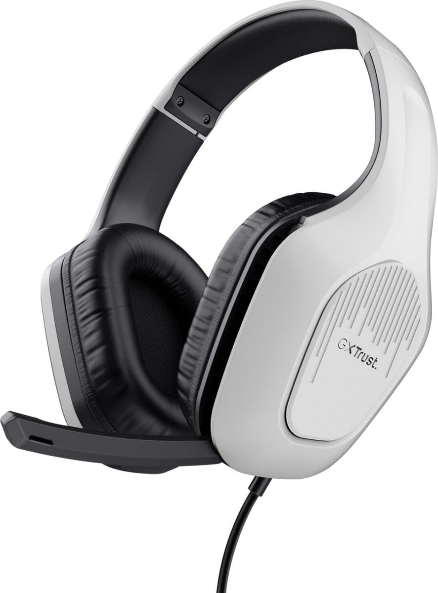 Trust GXT 415W Zirox - Gaming Headset - Bedraad - 50mm Drivers - Over-ear - Wit — afbeelding 1