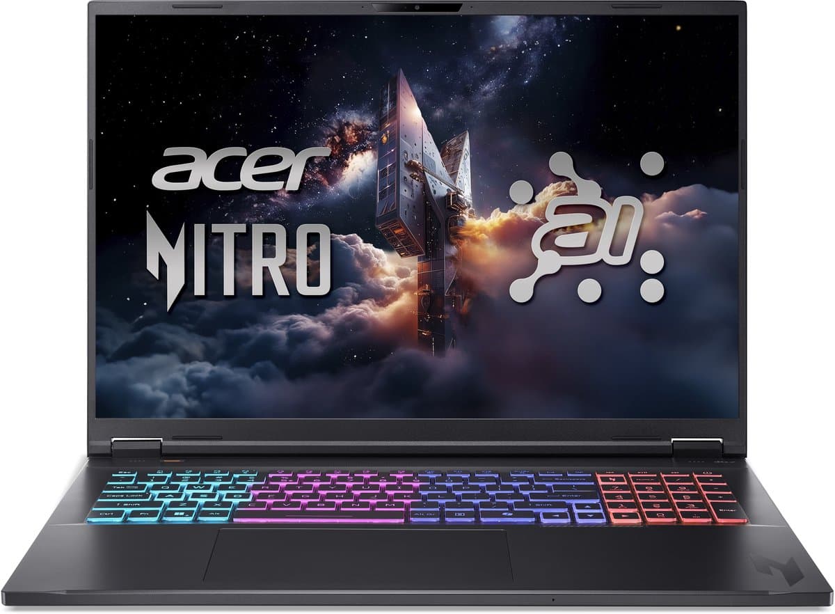 Acer Nitro 18 AI AMD AN18-61-R03X - Gaming Laptop - 18 inch 165Hz - AMD Ryzen AI 7 - 16GB - 512GB SSD - RTX 5060 - Zwart — afbeelding 1