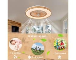 Moderne Plafondlamp met Ventilator en Dimbare LED Verlichting voor Slaapkamer en Keuken 50/60cm