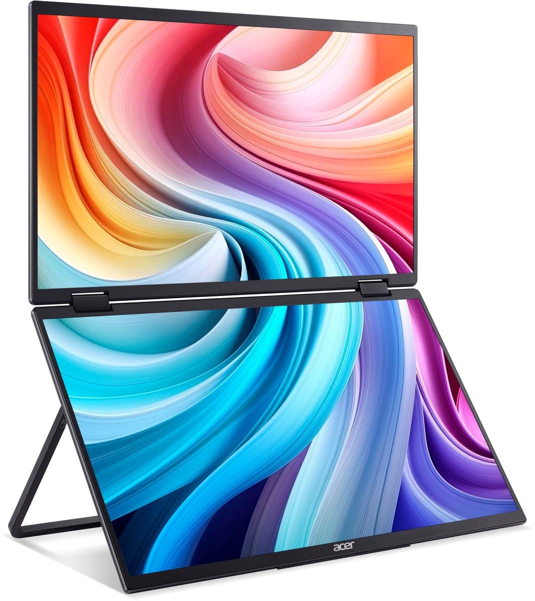 Acer PD193QTE - Opvouwbaar Portable Dual Screen Monitor – 18.5 inch - Touchscreen - 100Hz — afbeelding 1