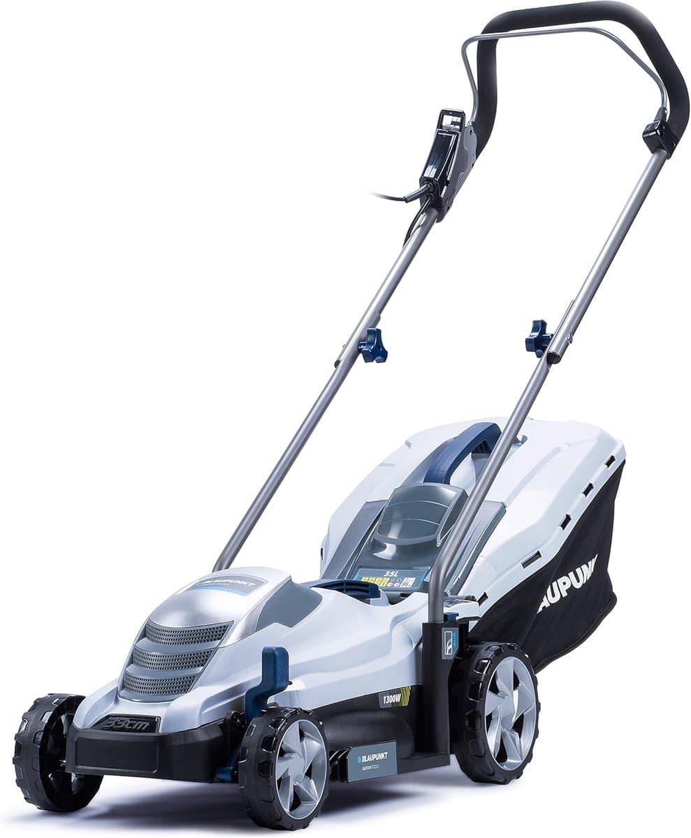 Elektrische grasmaaier - Grasmaaier 33cm - Gazon onderhoud - 5-voudige hoogte-instelling - 1300W vermogen - Zwart — afbeelding 1