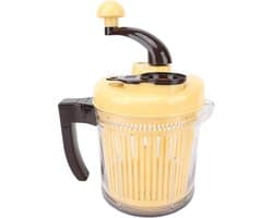 Handmatige Keukenmachine - Groentehakker Vleesmolen - Snel Ingrediënten Verwerken - Drie Versnellingen Instelbaar - 2500 ml - Wit