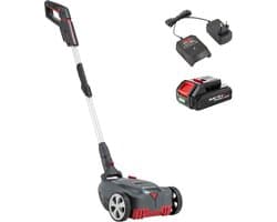 Accu Mulchmaaier - Elektrische Grasmaaier - Gazon Onderhoud - Flexibel Accu Systeem - 22 cm Maaibreedte - Grijs Zilver Rood