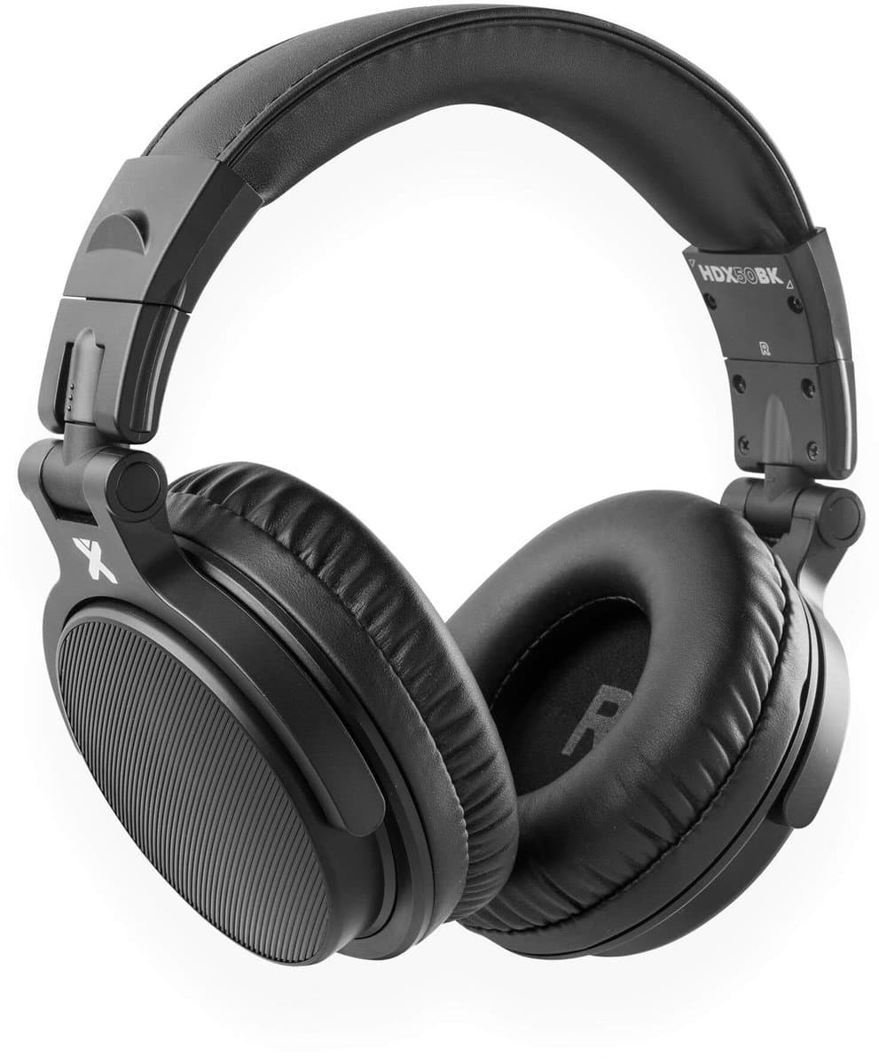 DJ koptelefoon - Vonyx HDX50BK - Over ear koptelefoon - Voor beginnende DJ’s - Met opbergtas - Zwart — afbeelding 1