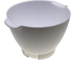 Mengkom Keukenmachine - Reservekom Plastic - Bakken en Mixen - Perfecte Pasvorm - Rond - Wit