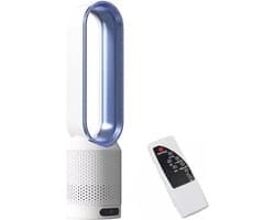Moderne 2-in-1 torenventilator en bladloze luchtreiniger, bladloze ventilator voor thuis en kantoor, 90 graden oscillerend op voet met afstandsbediening, 8 snelheden, minuut