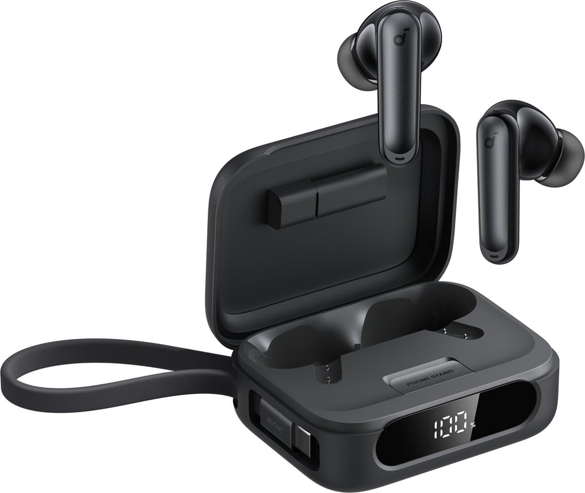 soundcore P41i adaptieve earbuds met noise cancelling - Draagbare oplader en Lightning-adapter - 12 uur speeltijd - 192 uur met case - 6 microfoons voor heldere gesprekken - IPX5 draadloze Bluetooth earbuds - Bluetooth 5.3 — afbeelding 1