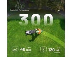 Accugrasmaaier – Elektrische Grasmaaier – Duwmaaier – Maaier – Tuingereedschap – Borstelloze Motor – 37 cm Maaibreedte met 40L Opvangbak