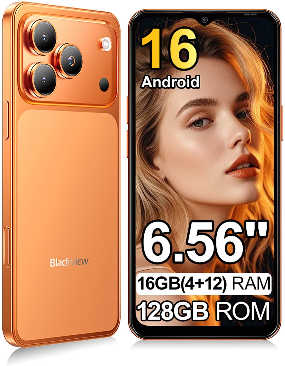Blackview WAVE 7C Smartphone 128GB ROM Oranje — afbeelding 1