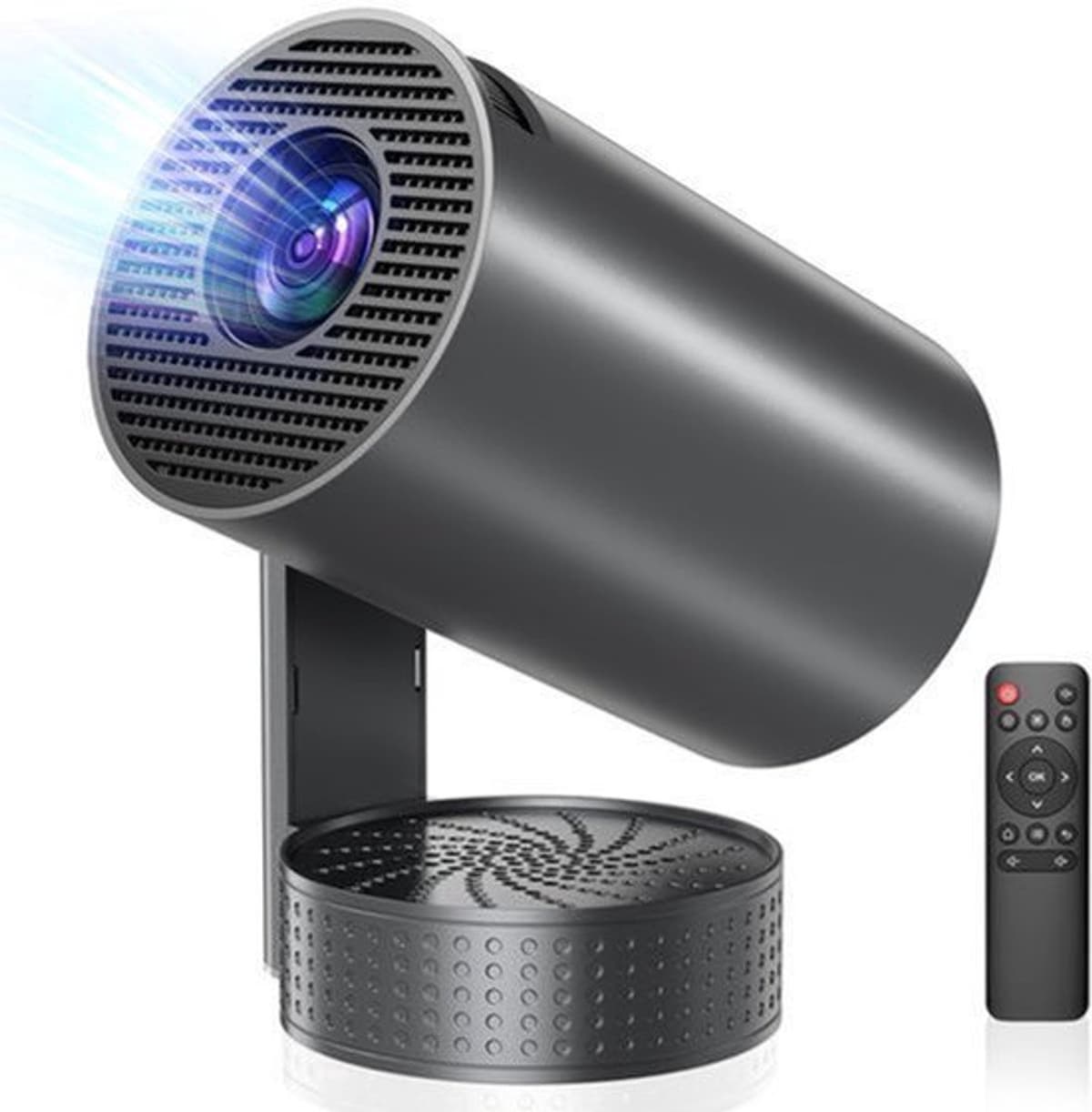 Mini Beamer Draagbaar - 4K Resolutie - 60 Watt Lichtbron - Zwart - Voor Thuisbioscoop En Reizen — afbeelding 1