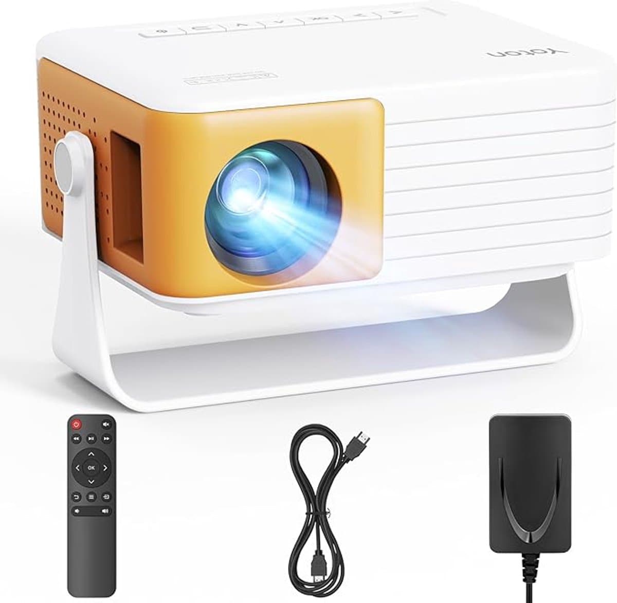 Mini Beamer – Draagbare 1080P Full HD Videoprojector – Geschikt voor Smartphone, HDMI, USB, PS5 & Fire Stick – Compacte Thuisbioscoop Projector voor Kinderen & Outdoor Gebruik – 120 Inch Beeld — afbeelding 1