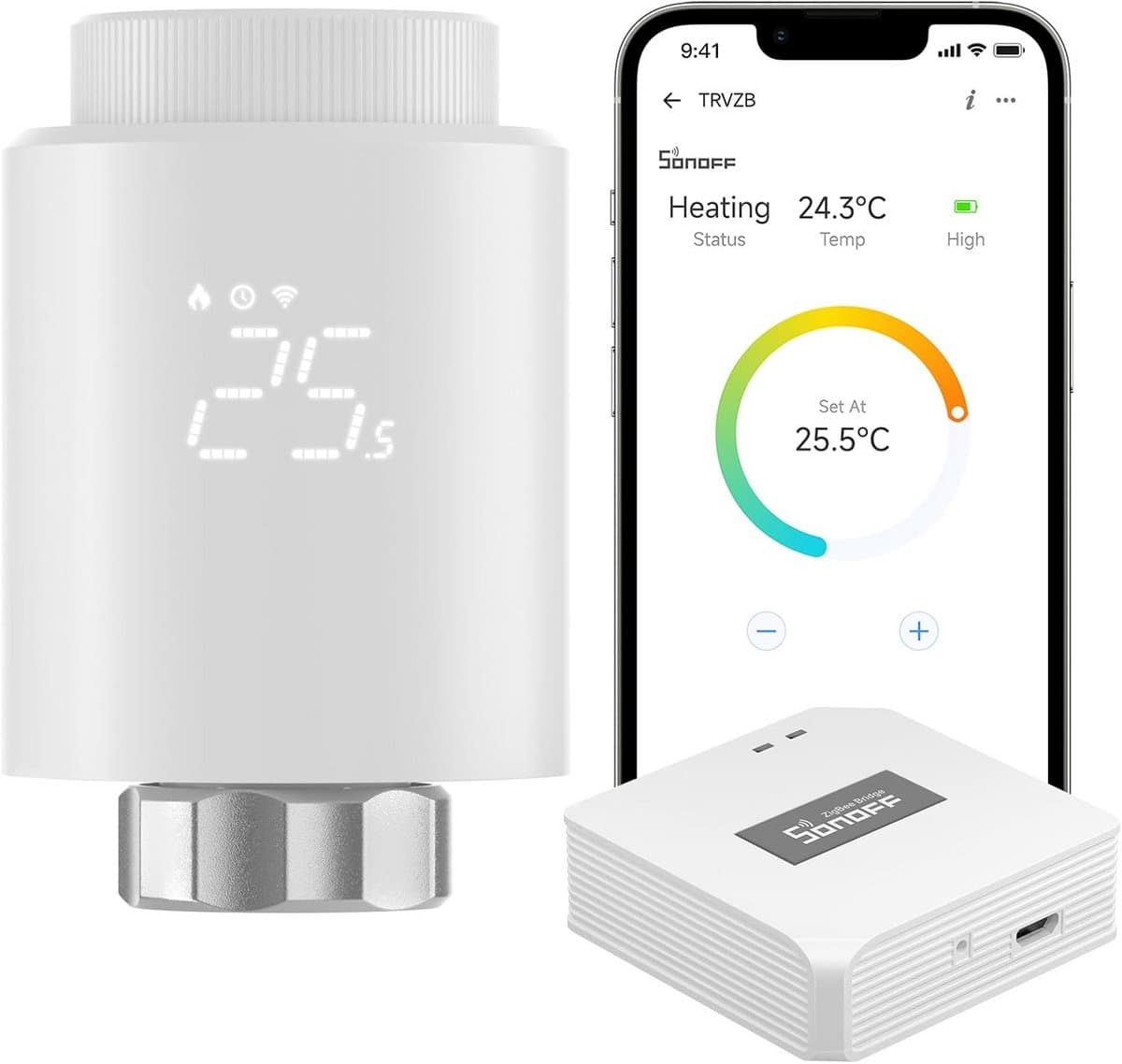 Slimme Radiatorthermostaat met Zigbee voor Thuisautomatisering - Compatibel met Alexa en Google Assistant — afbeelding 1