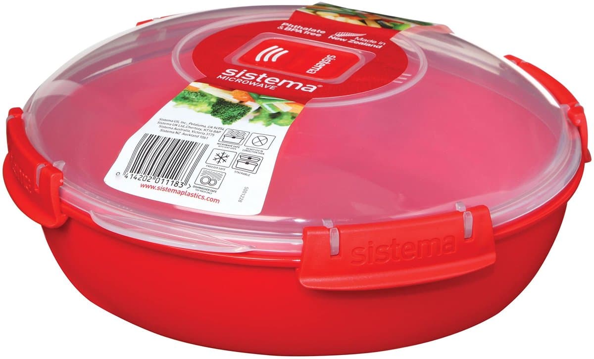 Solidchoice - Magnetron Bord 1,3 L in Rood voor Snelle Maaltijden — afbeelding 1