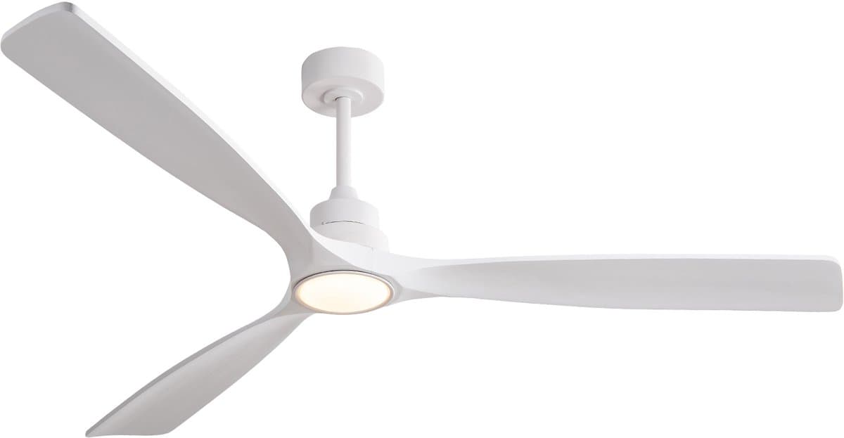 COVREO Plafondventilator met verlichting 183 cm wit, 3 houten bladen, 6 snelheden — afbeelding 1