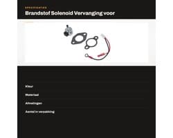 Vervanging carburateur solenoïde voor grasmaaier - 1275709 1275733S 1243502S Stx38.