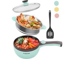 Multicooker - Groen - 1,5 L met stoompan - Elektrische antiaanbak braadpan - Voor Gezond en Snel Koken
