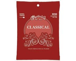 snarenset klassieke gitaar - M260 - bronze wound & clear nylon medium tension ball end