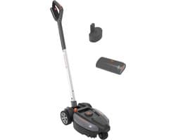 Accu Grasmaaier - Stedelijke Tuin - Gazon Onderhoud - Draaibaar Scharnier - 23 cm Snijdbreedte - Zilver Zwart