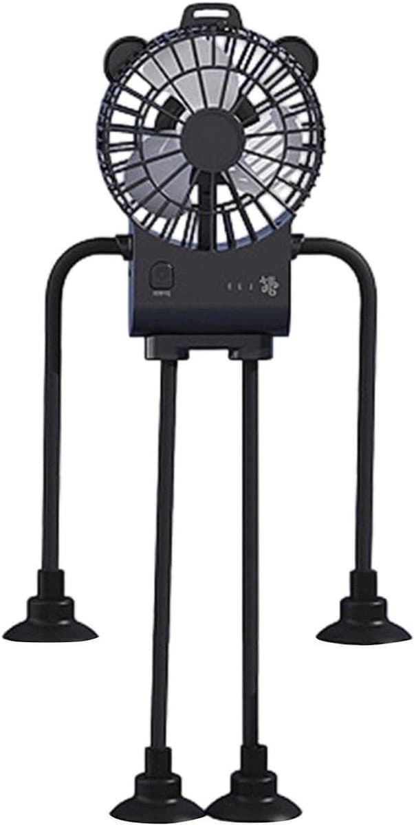 Tafelventilator Robot - Persoonlijke Ventilator - Koelte Creëren - Robot Design - 16.7 cm Breed - Zwart — afbeelding 1