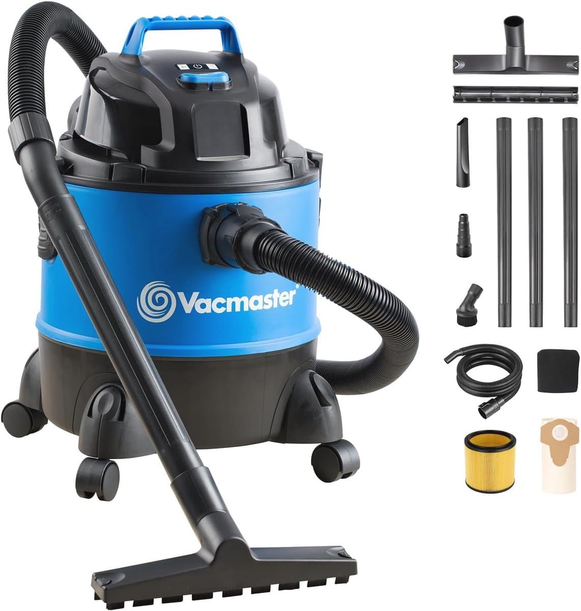 Multifunctionele Stofzuiger met Stopcontact en Blaasfunctie - 1250 W, 20 Liter, Geschikt voor Werkplaats — afbeelding 1