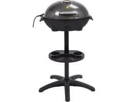 LUND 2-in-1 Elektrische Grill/BBQ - 2400W - Met Deksel & Thermometer - Combinatie Bakplaat & Grillplaat - Staande Grill & Tafelgrill - Voor Binnen & Buiten